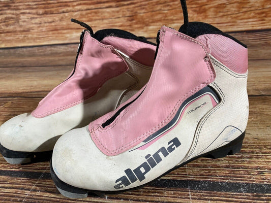Alpina Touring Cross Country Ski Boots Classic NNN EU 35 US 3.5 Kids 230mm A-892