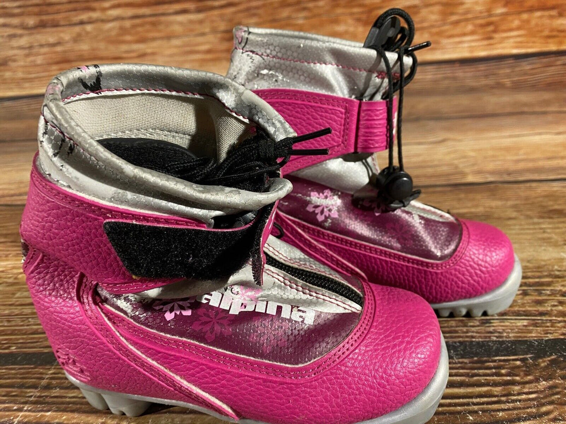 Alpina Frost Kids Nordic Cross Country Ski Boots Size EU28 US10.5 for NNN A-897