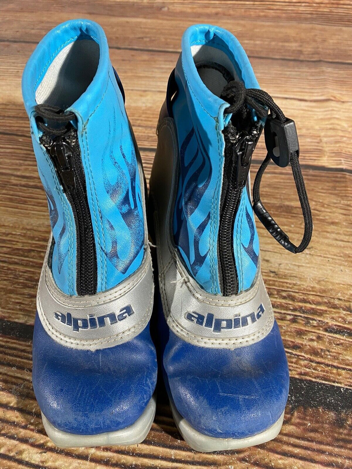 Alpina Frost Kids Nordic Cross Country Ski Boots Size EU30 US12 NNN A-1021