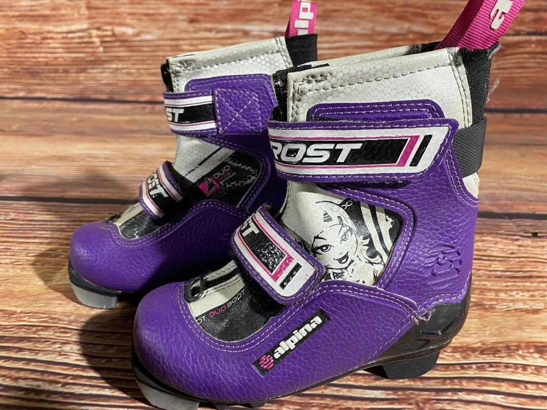 Alpina Frost Kids Nordic Cross Country Ski Boots Size EU25 US8.5 NNN A-1136