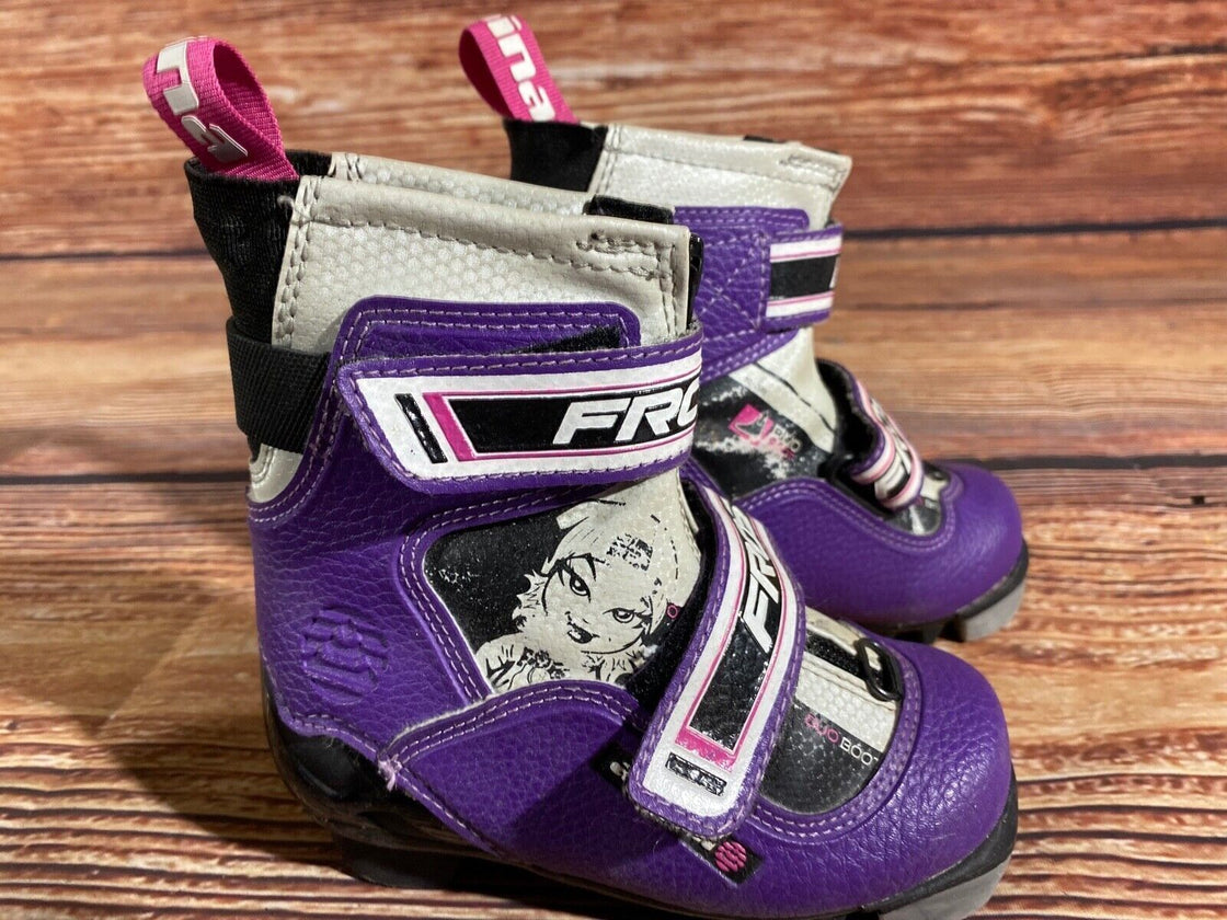 Alpina Frost Kids Nordic Cross Country Ski Boots Size EU25 US8.5 NNN A-1136