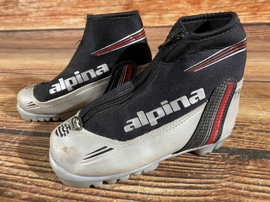Alpina ST10 Kids Nordic Cross Country Ski Boots Size EU30 US12 for NNN A-916
