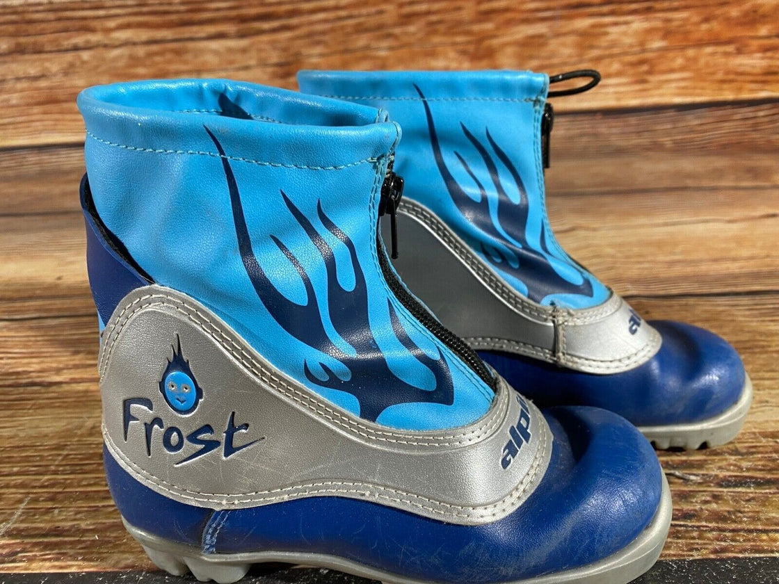 Alpina Frost Kids Nordic Cross Country Ski Boots Size EU32 US1.5 for NNN A-896