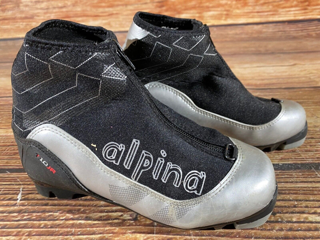 Alpina T10jr Kids Nordic Cross Country Ski Boots Size EU35 US3.5 for NNN A-906