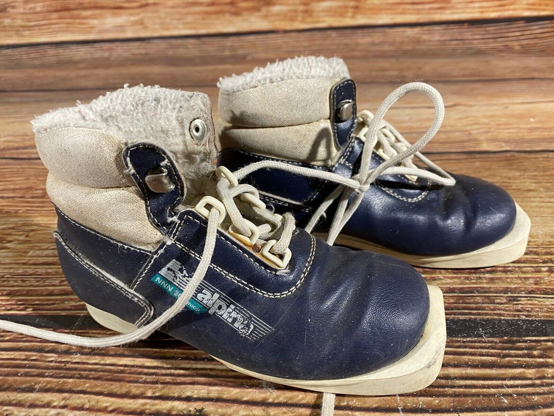 Alpina 80 Junior Nordic Cross Country Ski Boots Kids Size EU29 US11 NNN A-635
