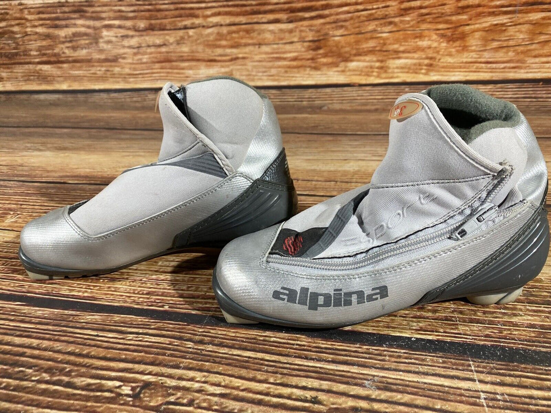 Alpina SP15L Kids Nordic Cross Country Ski Boots Size EU35 US3.5 NNN A-534