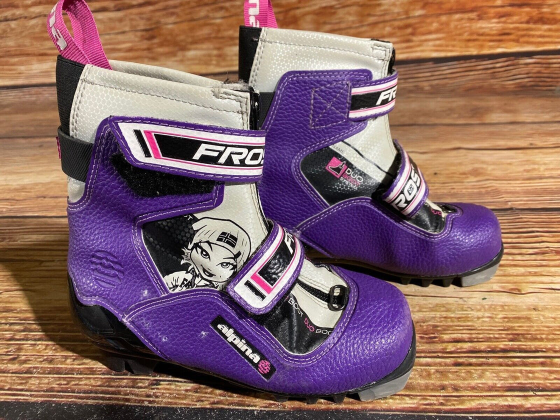 Alpina Kids Frost Nordic Cross Country Ski Boots Size EU30 US12 NNN A-706