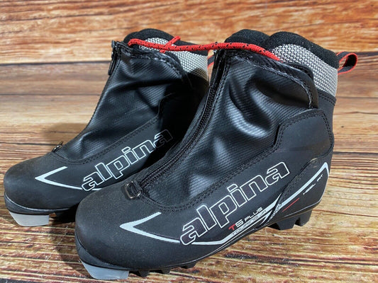 Alpina T5Plus Cross Country Ski Boots Classic NNN EU 32 US 1.5 Kids 205mm A-721
