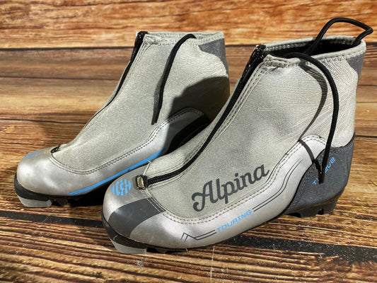 Alpina T10Eve Cross Country Ski Boots Classic NNN EU 35 US 3.5 Kids 225mm A-648