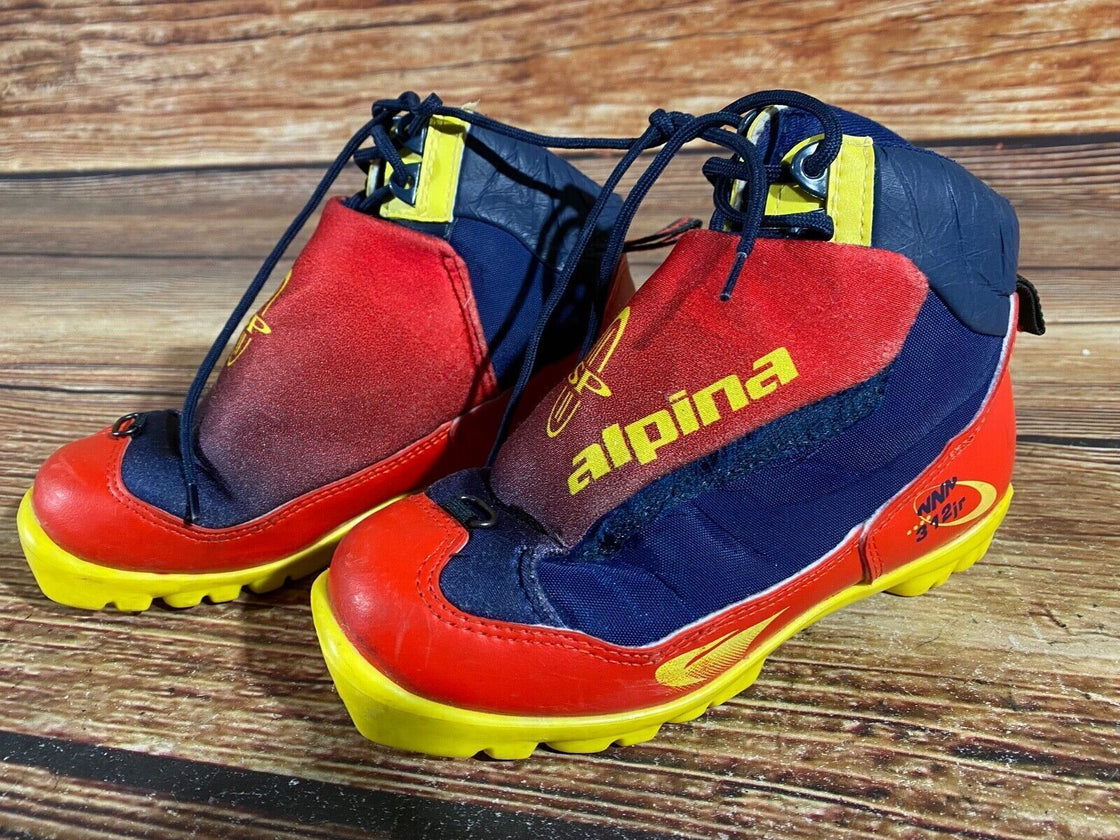 Alpina 312 jr Kids Nordic Cross Country Ski Boots Size EU35 US3.5 NNN A-649