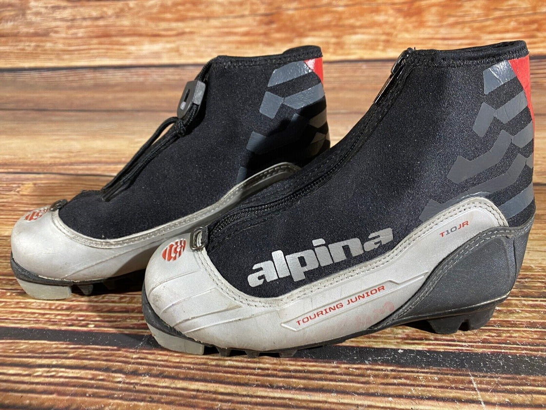 Alpina T10jr Kids Nordic Cross Country Ski Boots Size EU31 US12.5 NNN A-533