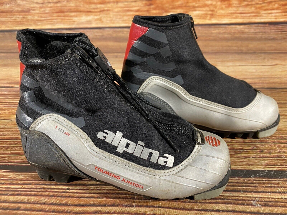 Alpina T10jr Kids Nordic Cross Country Ski Boots Size EU31 US12.5 NNN A-533