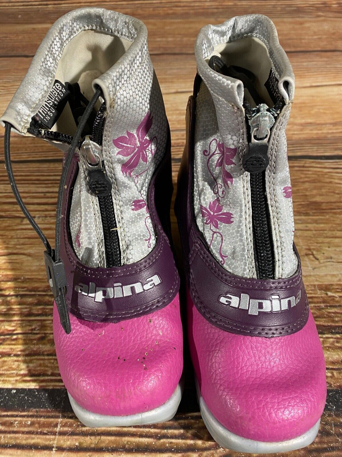 Alpina Frost Nordic Cross Country Ski Boots Kids Size EU30 US12 for NNN A-607