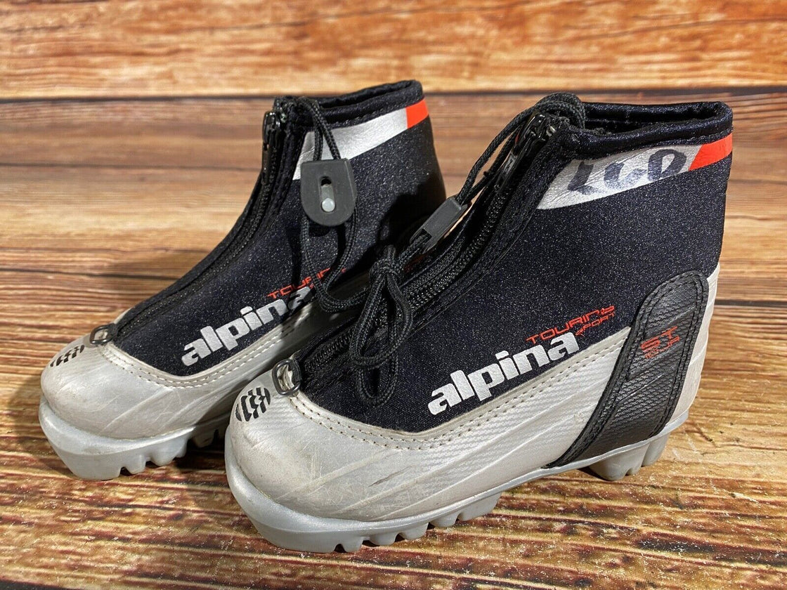 Alpina ST10j Kids Nordic Cross Country Ski Boots Size EU35 US3.5 NNN A-528