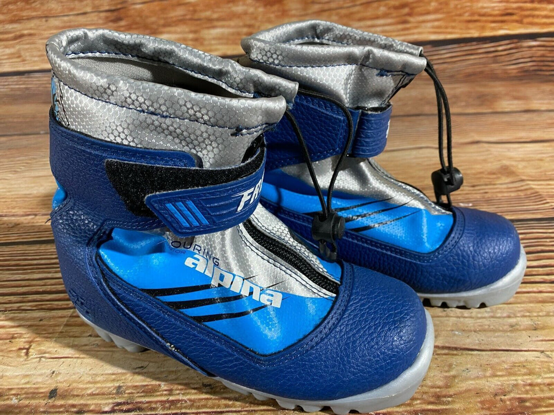 Alpina Frost Kids Nordic Cross Country Ski Boots Size EU31 US12.5 for NNN A-253