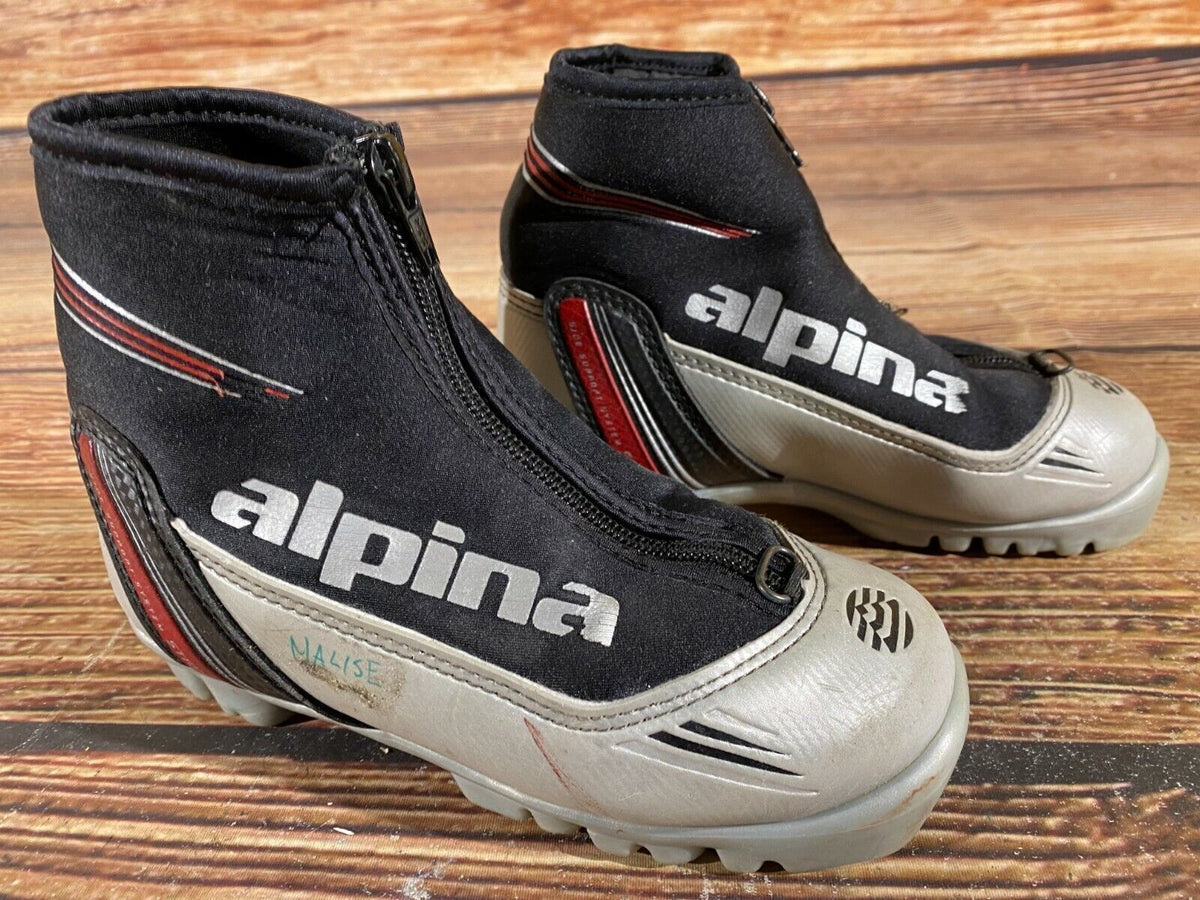 Alpina ST10jr Cross Country Ski Boots Classic NNN EU 31 US 13 Kids 205mm A-423