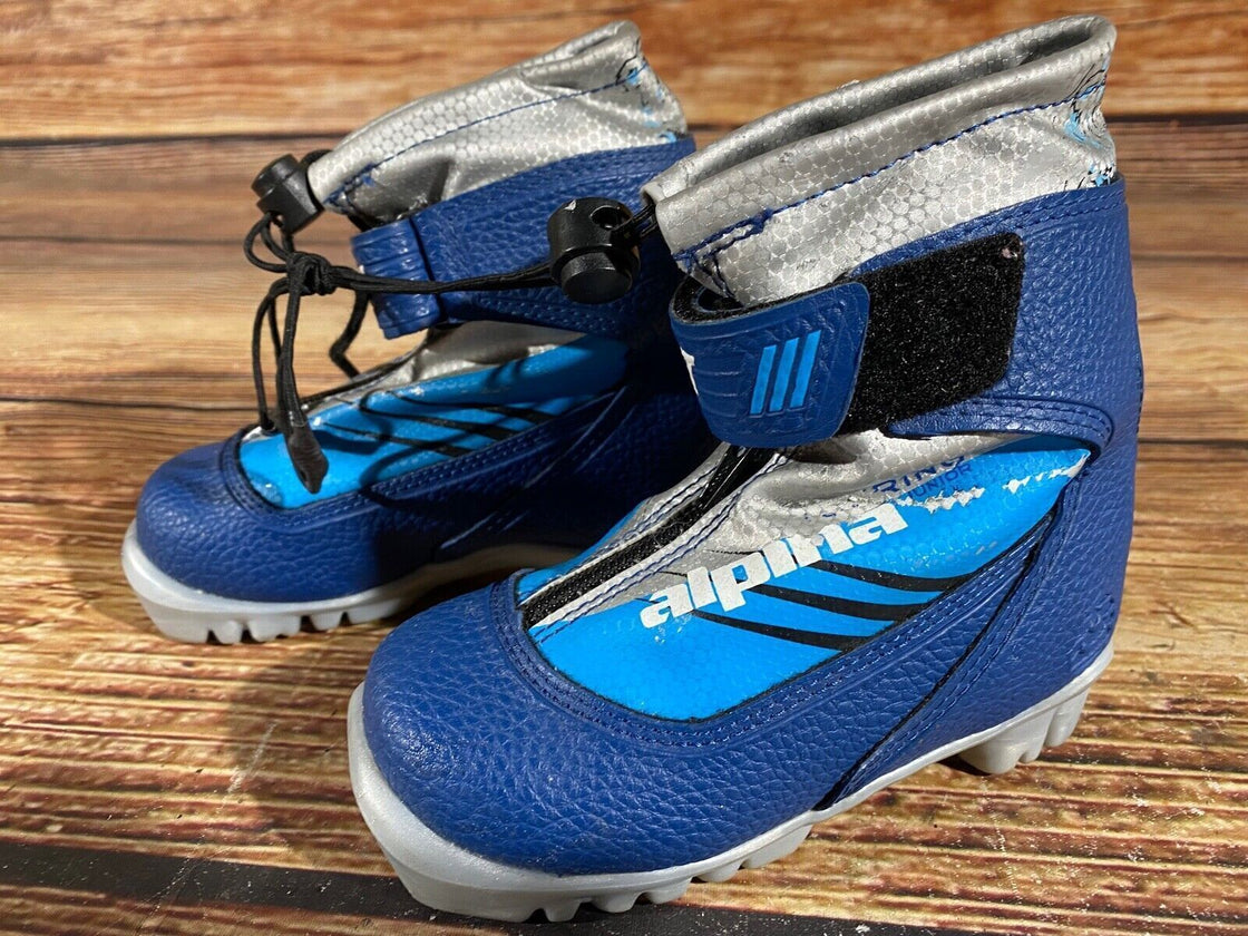 Alpina Frost Kids Nordic Cross Country Ski Boots Size EU26 US9 for NNN A-554