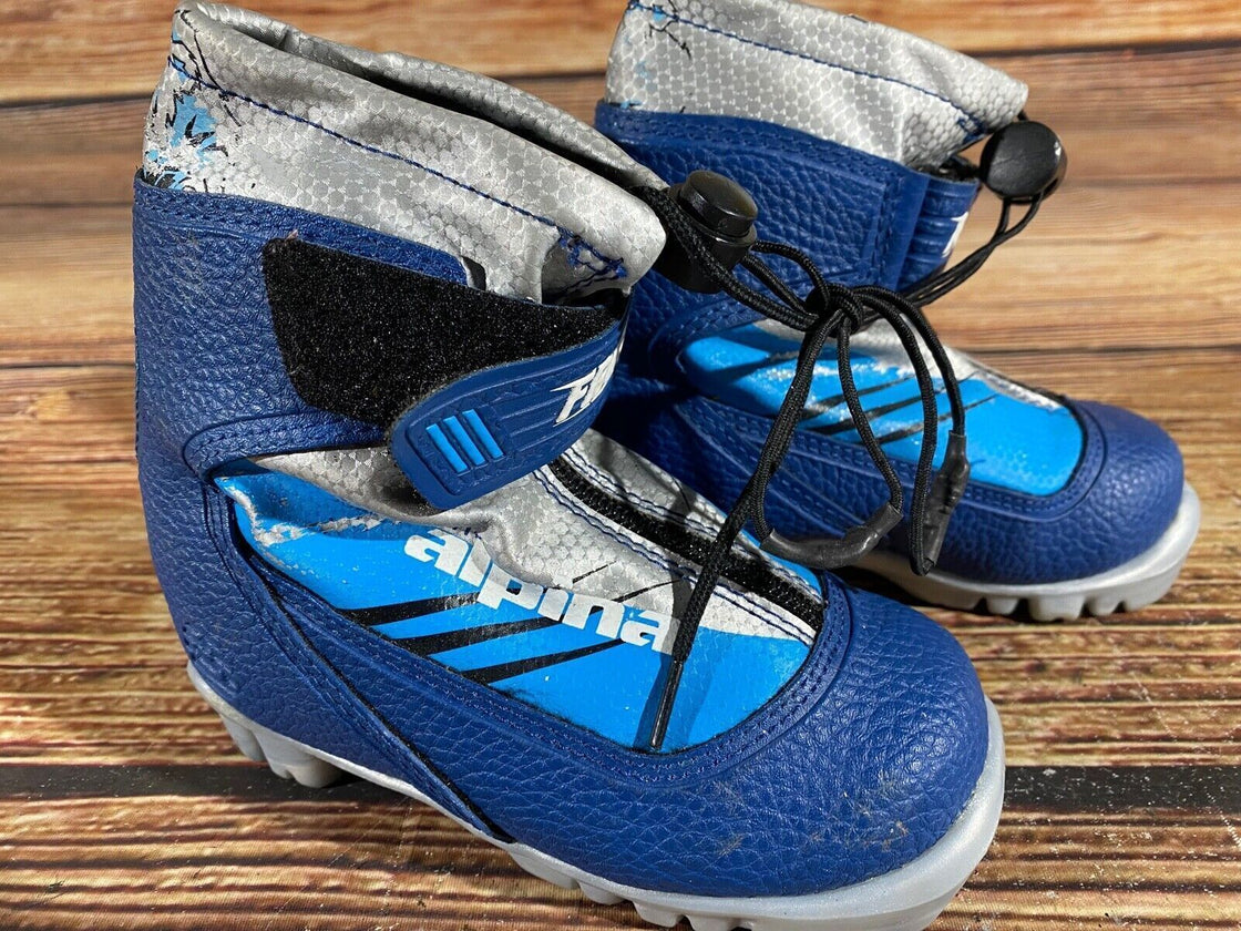 Alpina Frost Kids Nordic Cross Country Ski Boots Size EU26 US9 for NNN A-554