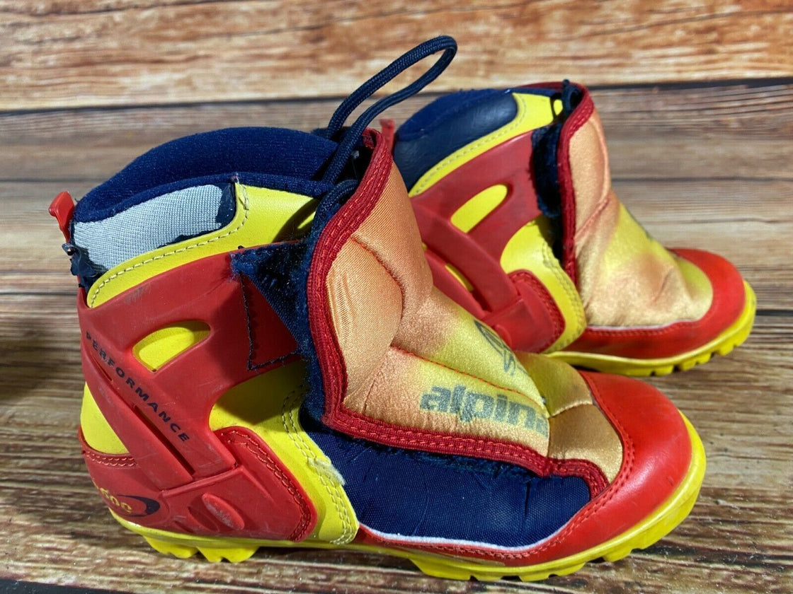 Alpina 600 Kids Nordic Cross Country Ski Boots Size EU35 US3.5 for NNN A-312