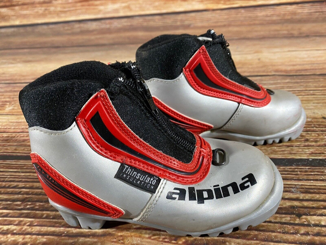 Alpina ST10 Kids Nordic Cross Country Ski Boots Size EU27 US9.5 NNN A-692