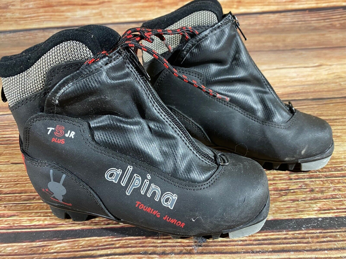 Alpina T5 Nordic Cross Country Ski Boots Kids Size EU31 US12.5 for NNN A-572