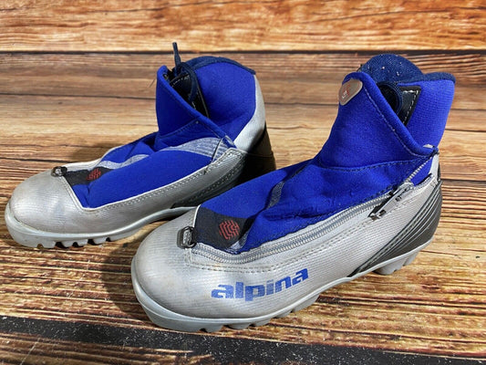 Alpina ST11j Cross Country Ski Boots Classic NNN EU 33 US 2 Kids 215mm A-694
