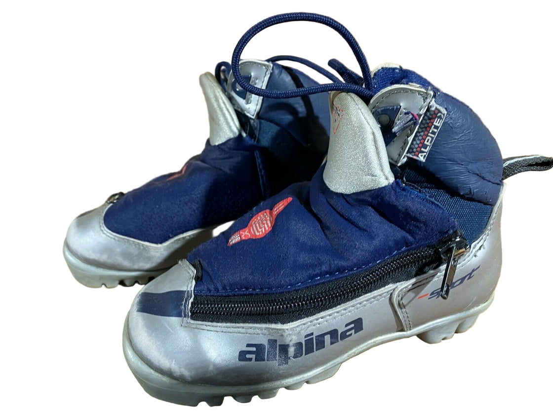 Alpina 311 Kids Nordic Cross Country Ski Boots Size EU30 US12 NNN A-509