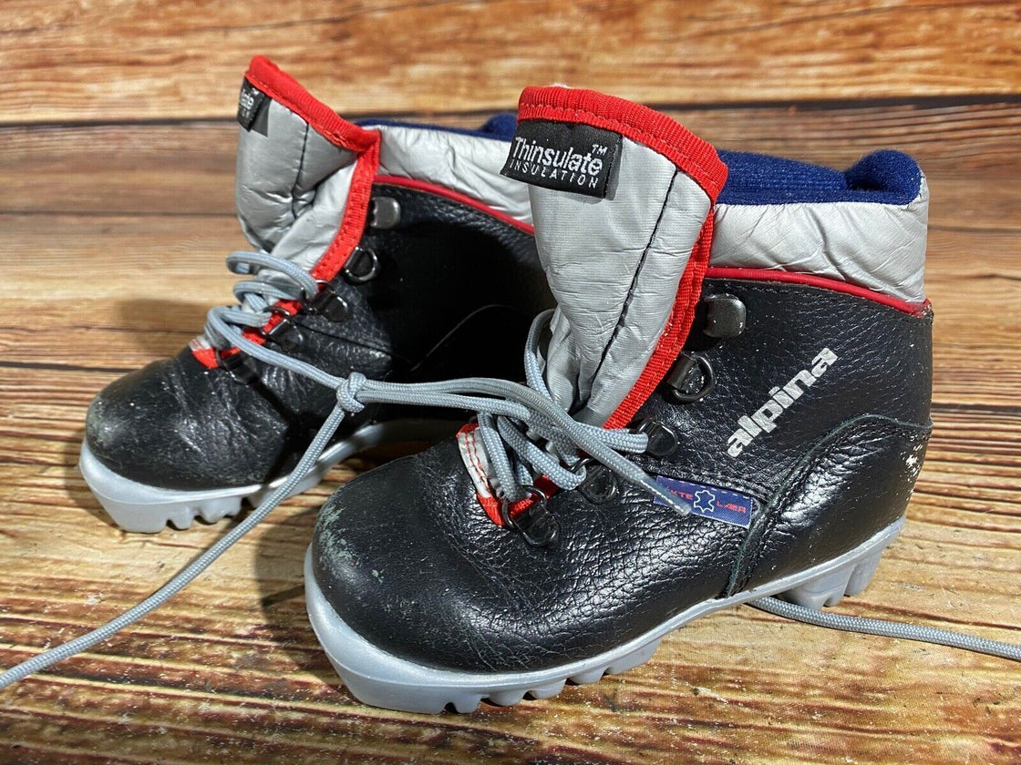 Alpina Kids Nordic Cross Country Ski Boots Size EU26 US9 for NNN A-561