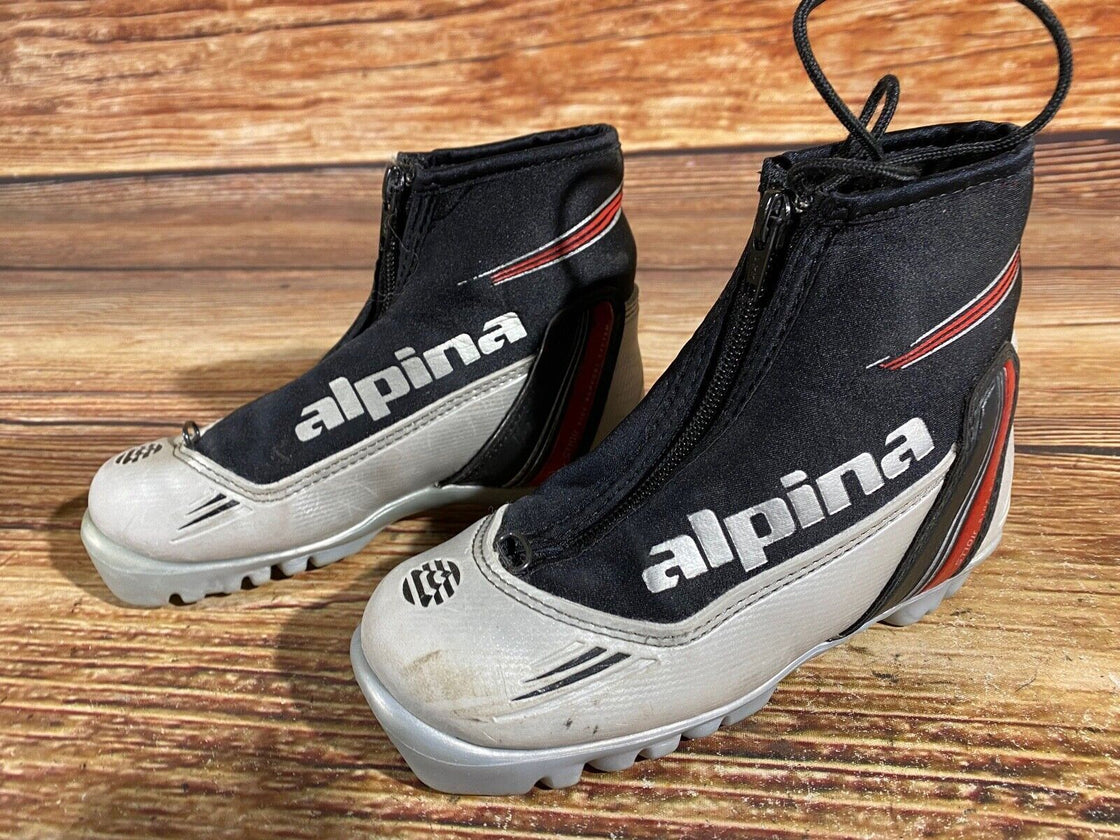 Alpina ST10jr Nordic Cross Country Ski Boots Kids Size EU31 US12.5 for NNN A-585