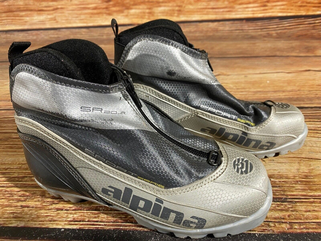 Alpina SR Kids Nordic Cross Country Ski Boots Size EU34 US3 NNN A-650