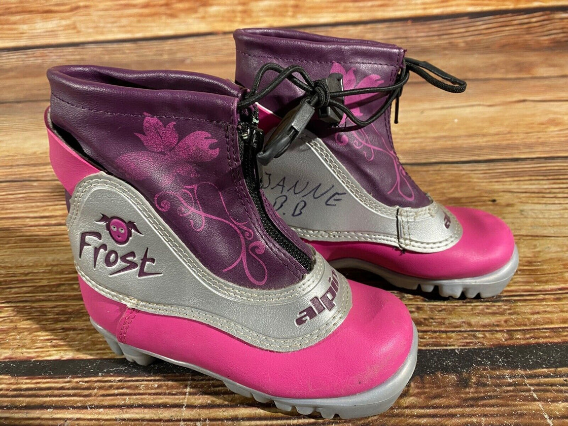 Alpina Frost Kids Nordic Cross Country Ski Boots Size EU26 US9 NNN A-661