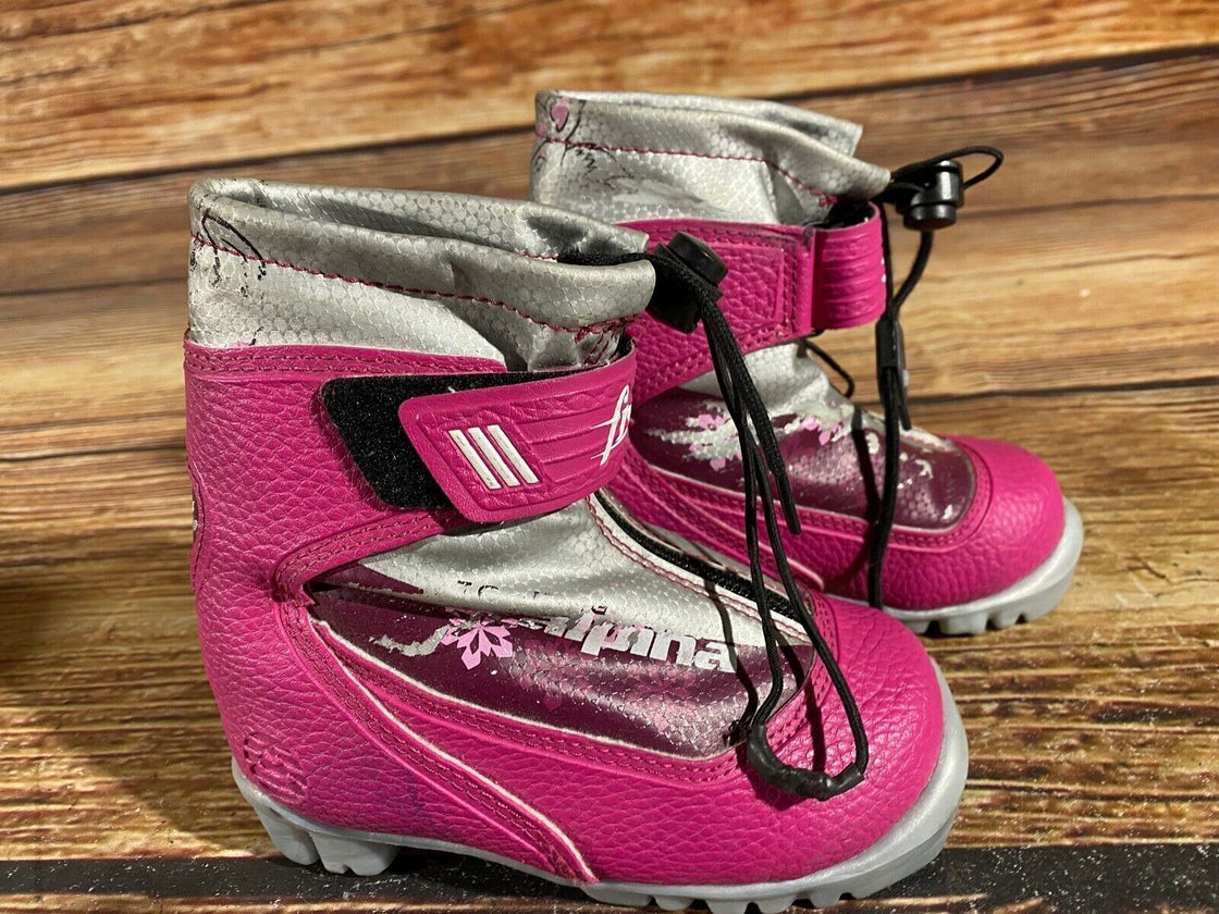 Alpina Frost Kids Nordic Cross Country Ski Boots Size EU25 US8.5 NNN A-641