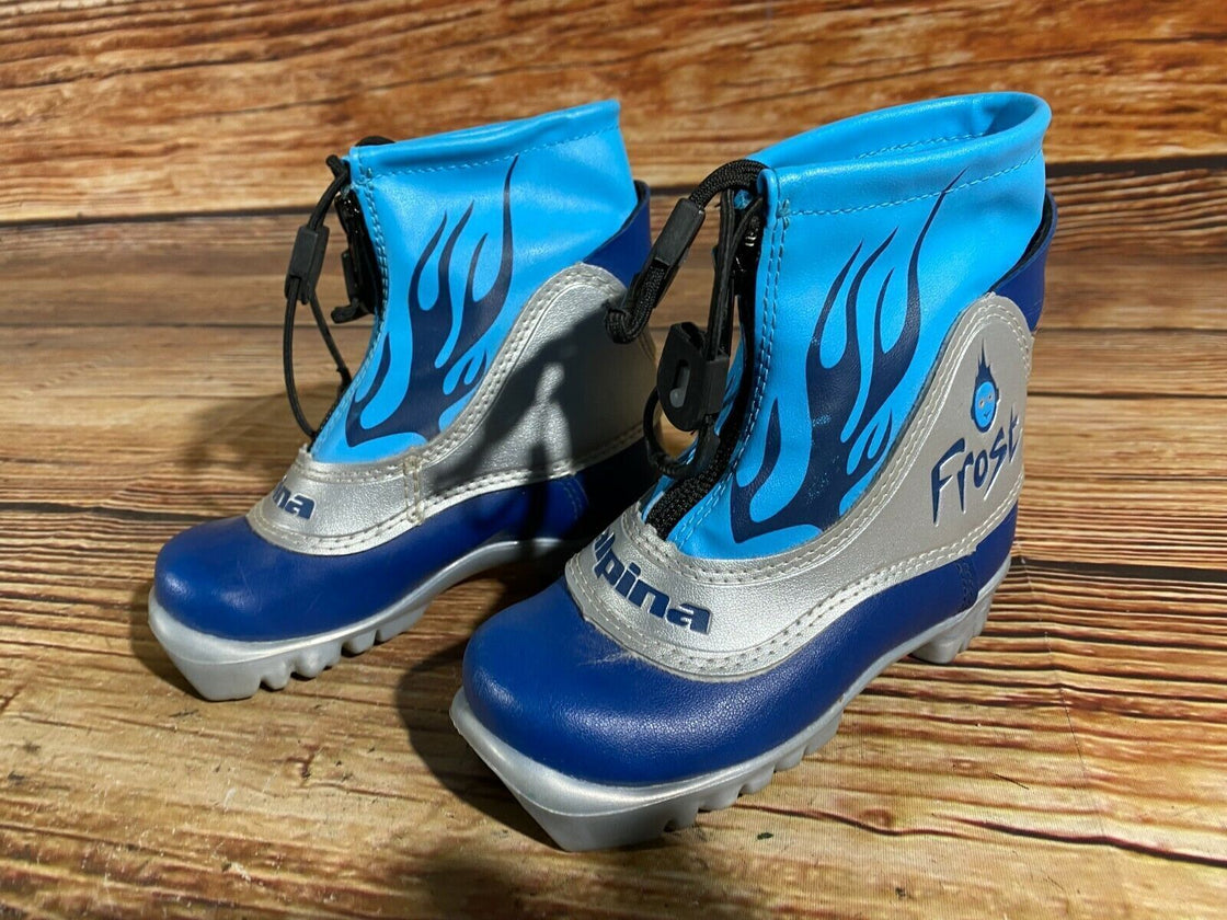 Alpina Frost Kids Nordic Cross Country Ski Boots Size EU26 US9 NNN A-495
