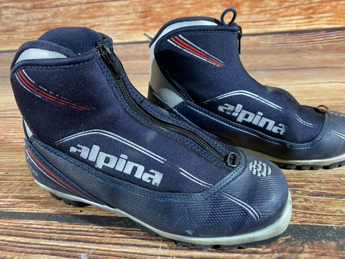 Alpina ST20 Nordic Cross Country Ski Boots Kids Size EU37 US5 for NNN A-452