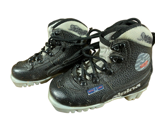 Alpina 125 Cross Country Ski Boots Classic NNN EU 26 US 9 Kids 173mm A-593