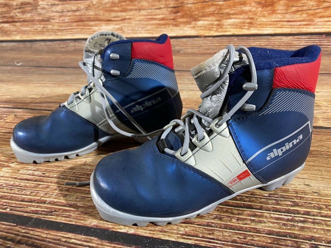 Alpina 80 Nordic Cross Country Ski Boots Kids Size EU34 US3 for NNN A-447