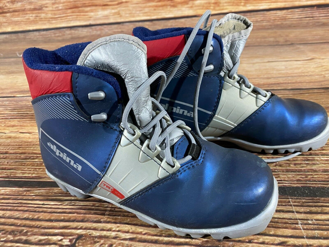 Alpina 80 Nordic Cross Country Ski Boots Kids Size EU34 US3 for NNN A-447