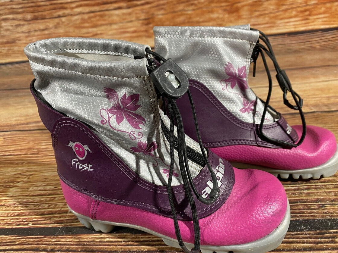 Alpina Frost Kids Nordic Cross Country Ski Boots Size EU30 US12 for NNN A-548