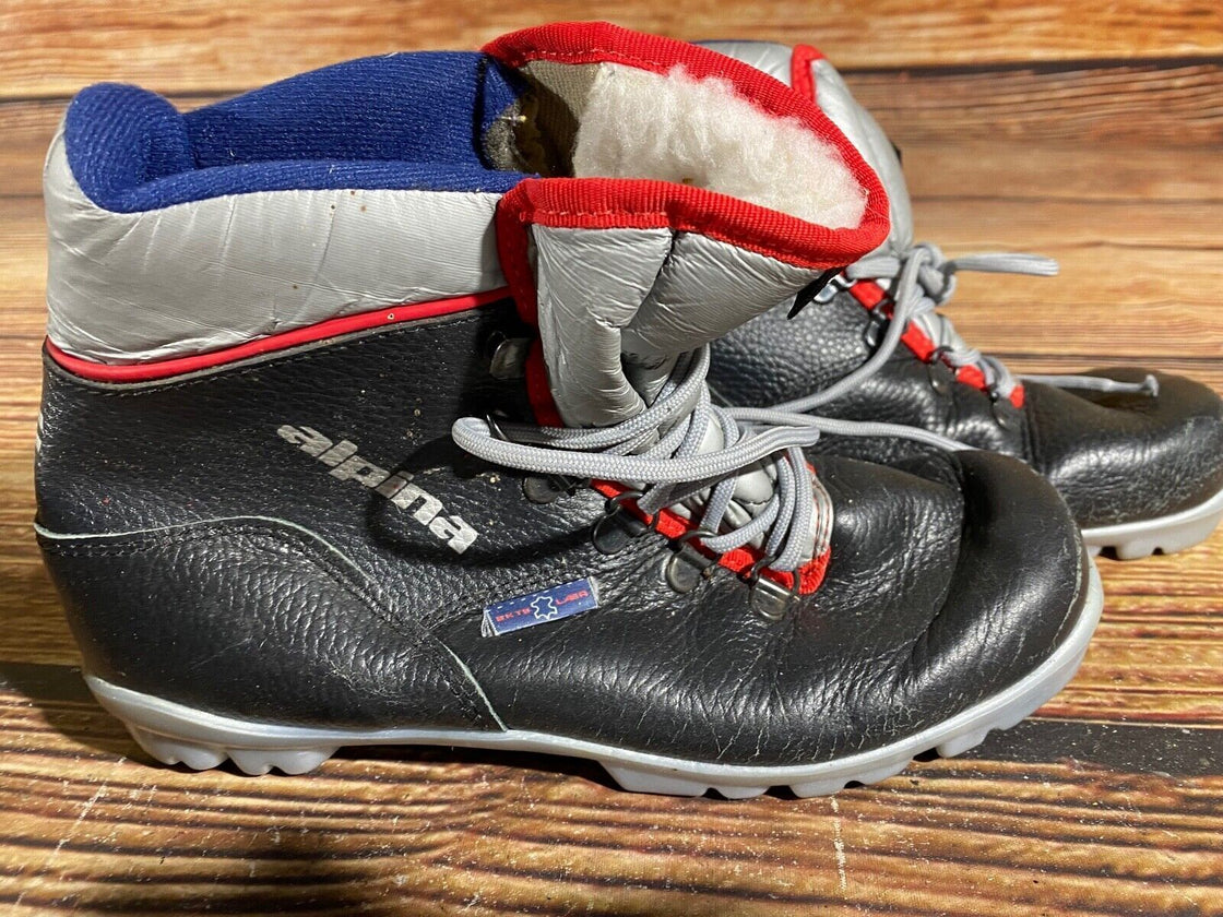 Alpina Nordic Cross Country Ski Boots Kids Size EU37 US5 for NNN A-576