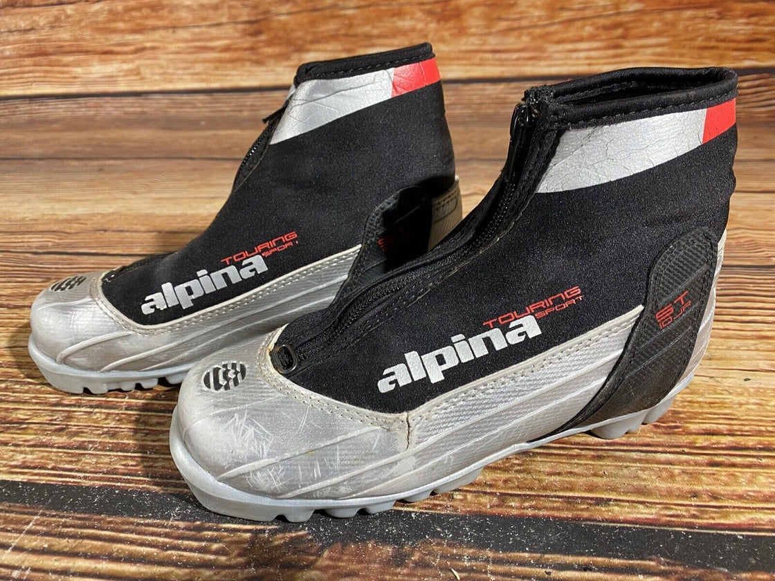 Alpina ST10j Nordic Cross Country Ski Boots Kids Size EU34 US3 for NNN A-606