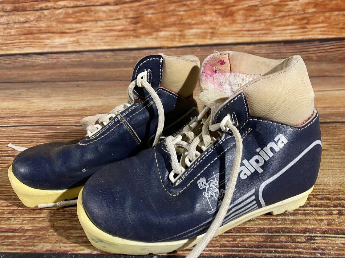 Alpina Nordic Cross Country Ski Boots Kids Size EU27 US9.5 for NNN A-573