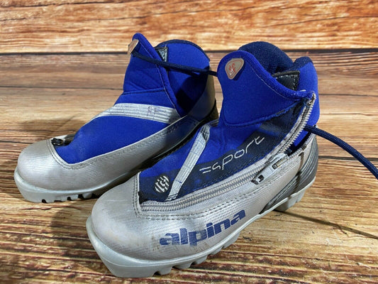 Alpina ST11jr Cross Country Ski Boots Classic NNN EU 31 US 13 Kids 210mm A-141