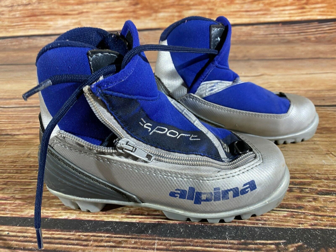 Alpina ST11jr Kids Nordic Cross Country Ski Boots Size EU31 US12.5 for NNN A-141