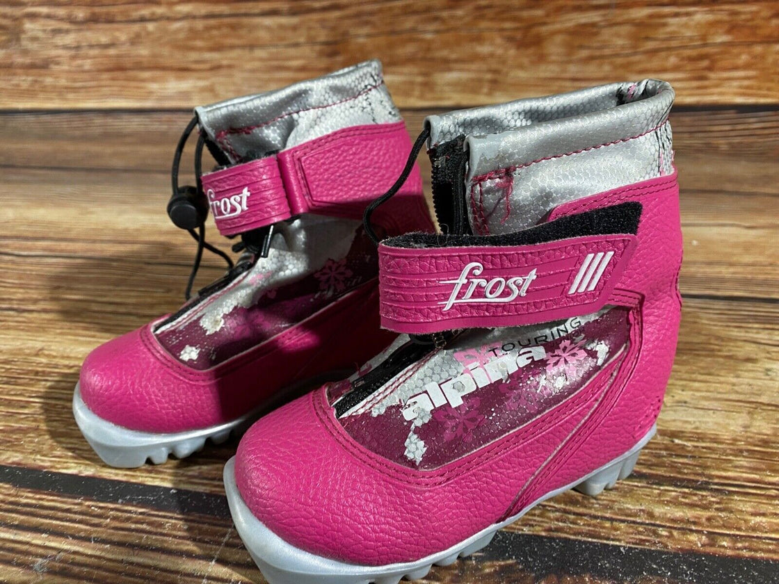 Alpina Frost Kids Nordic Cross Country Ski Boots Size EU26 US8.5 NNN A-643
