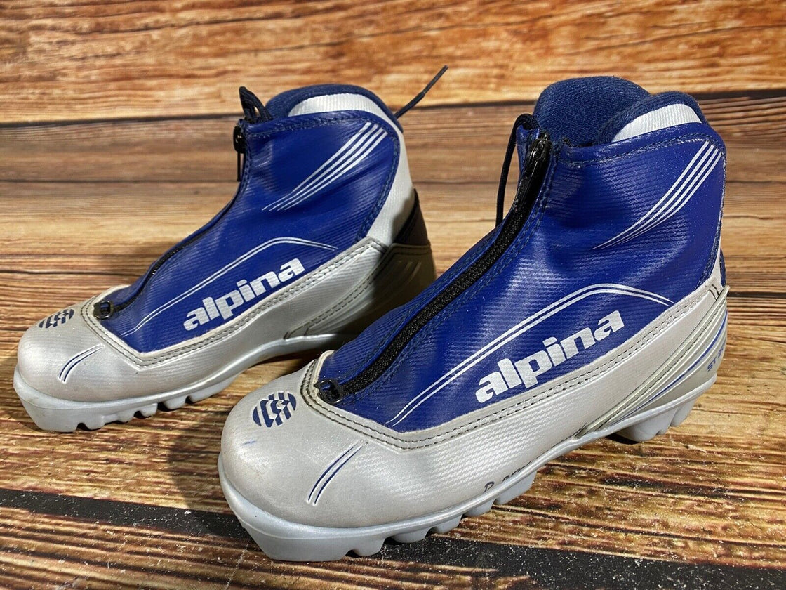 Alpina ST20jr Nordic Cross Country Ski Boots Kids Size EU34 US3 for NNN A-626