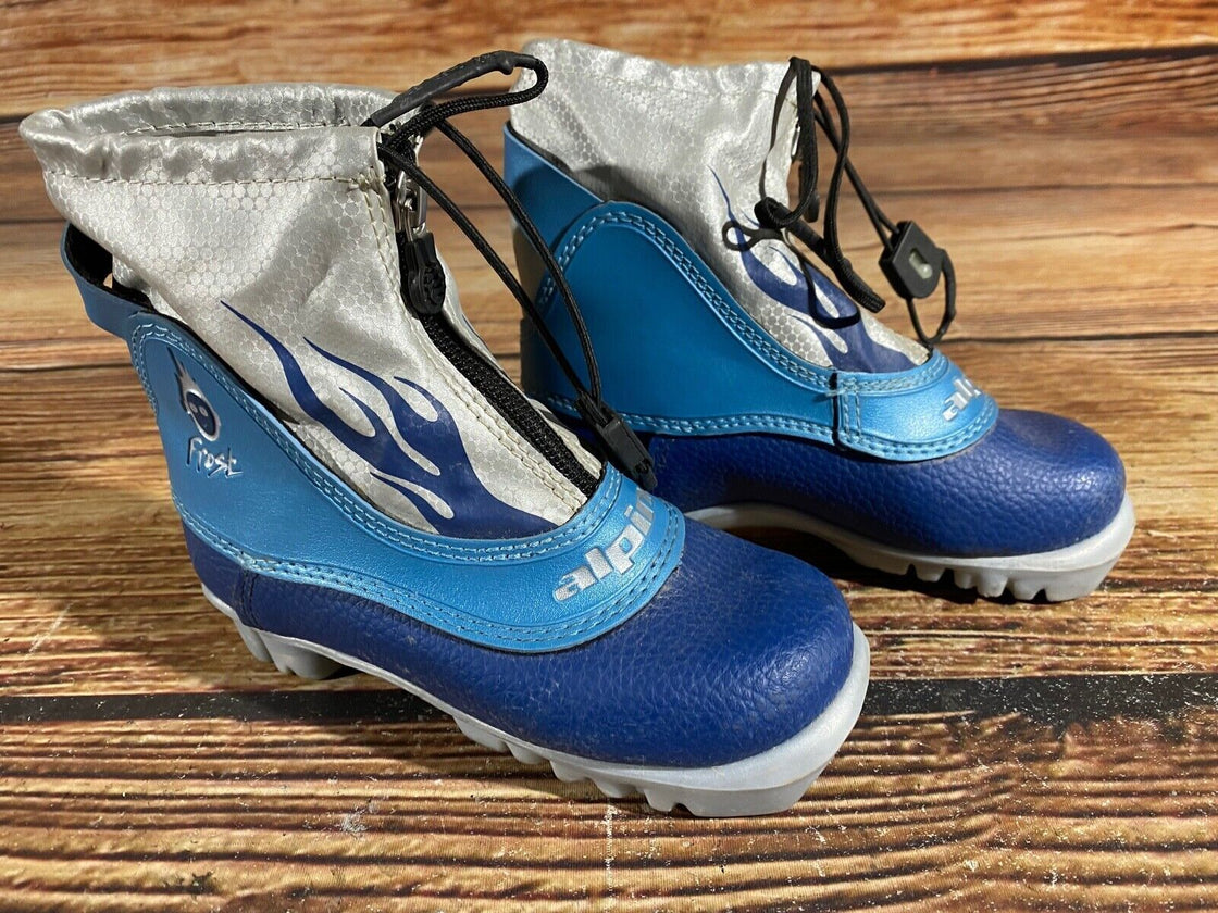 Alpina Frost Nordic Cross Country Ski Boots Kids Size EU27 US9.5 for NNN A-589