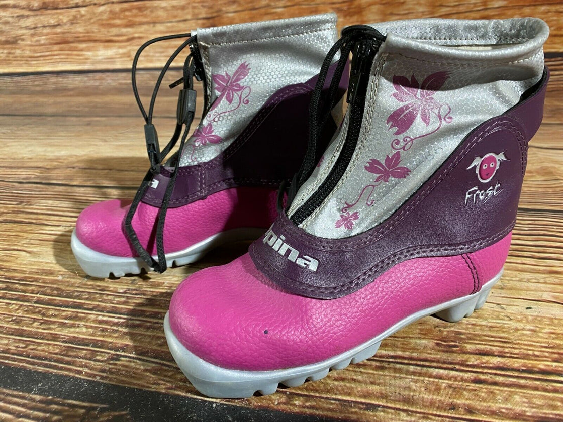 Alpina Frost Kids Nordic Cross Country Ski Boots Size EU29 US11 for NNN A-81