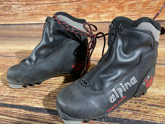 Alpina T5jr Cross Country Ski Boots Classic NNN EU 32 US 1.5 Kids 210mm A-613