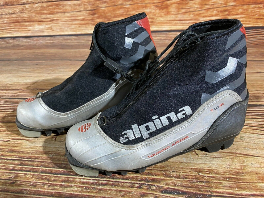 Alpina T10jr Kids Nordic Cross Country Ski Boots Size EU33 US2 for NNN A-91