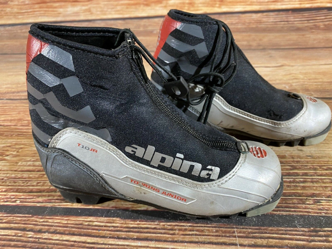 Alpina T10jr Kids Nordic Cross Country Ski Boots Size EU33 US2 for NNN A-91